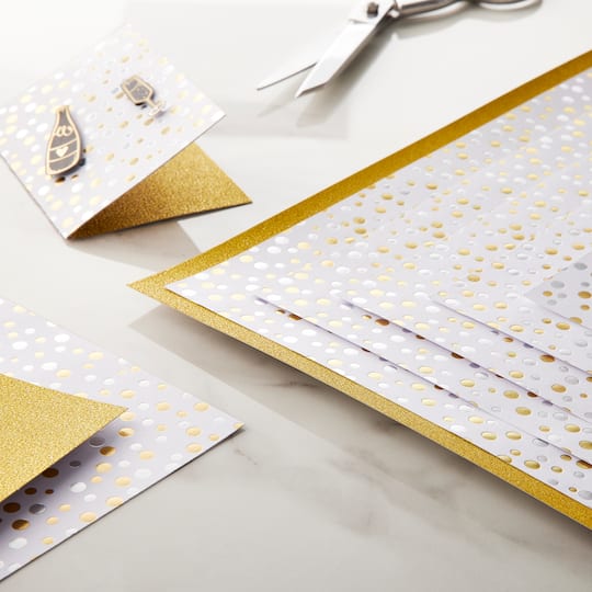 Silver & Gold Dot Cardstock Paper by Recollections™, 12" x 12"